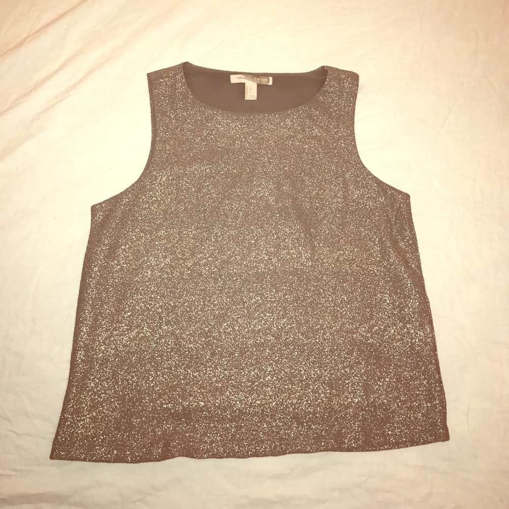 Golden Sparkle Sleeveless Blouse