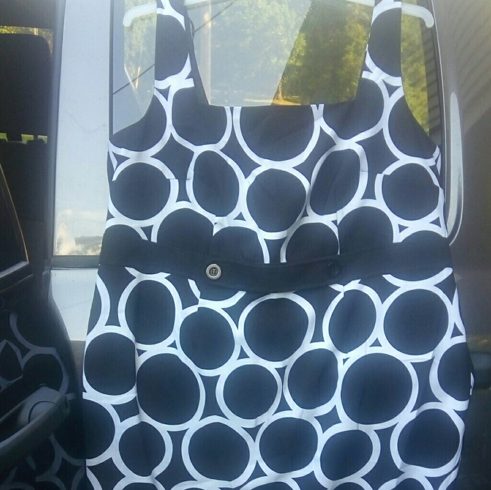 London Times Black And White Dress