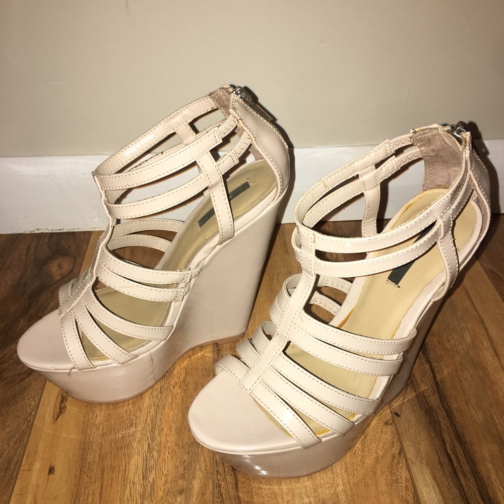 Charlotte Russe nude wedges