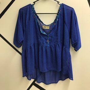 Blue patterned shirt