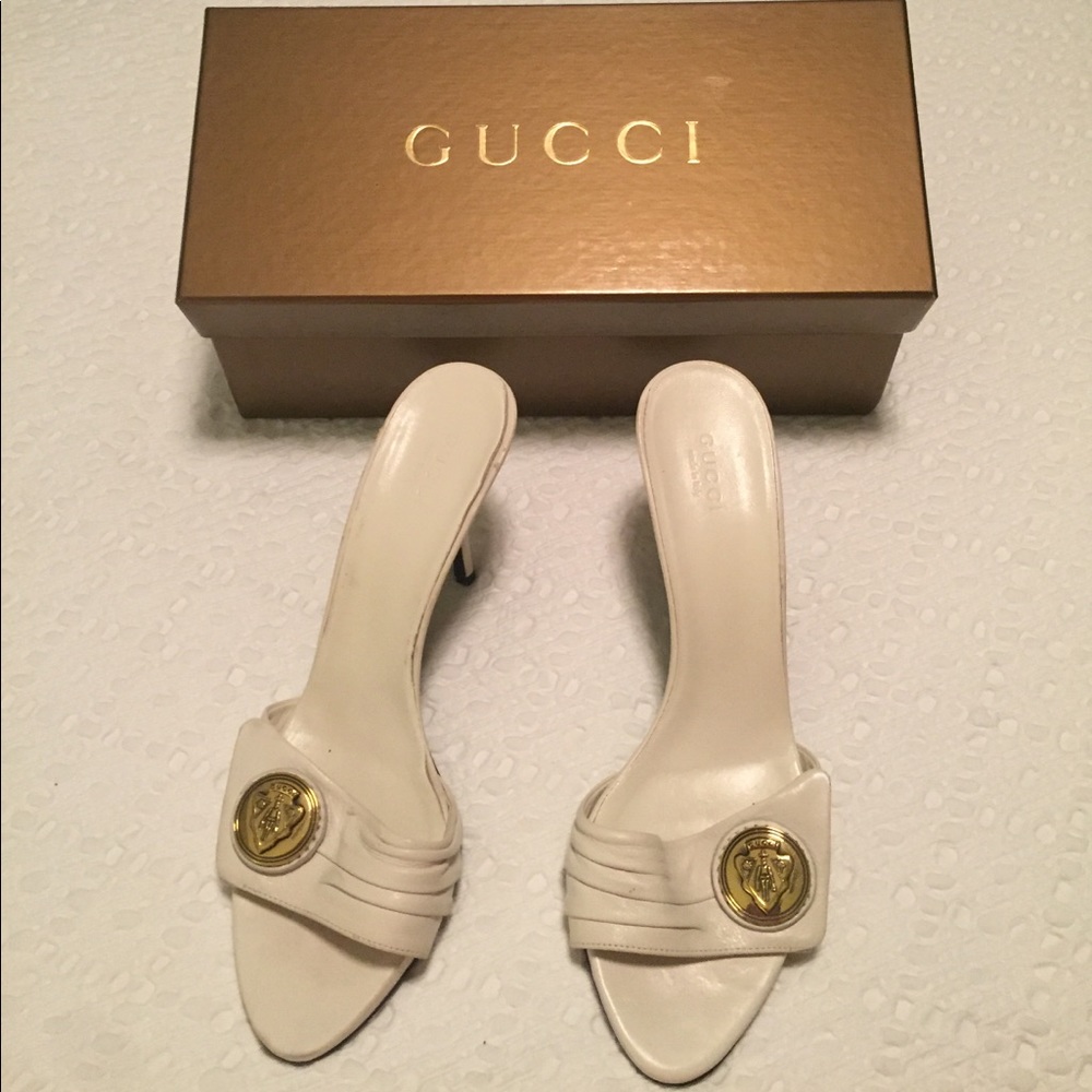 Gucci Sand Pelle S. Cuoio Leather Heels