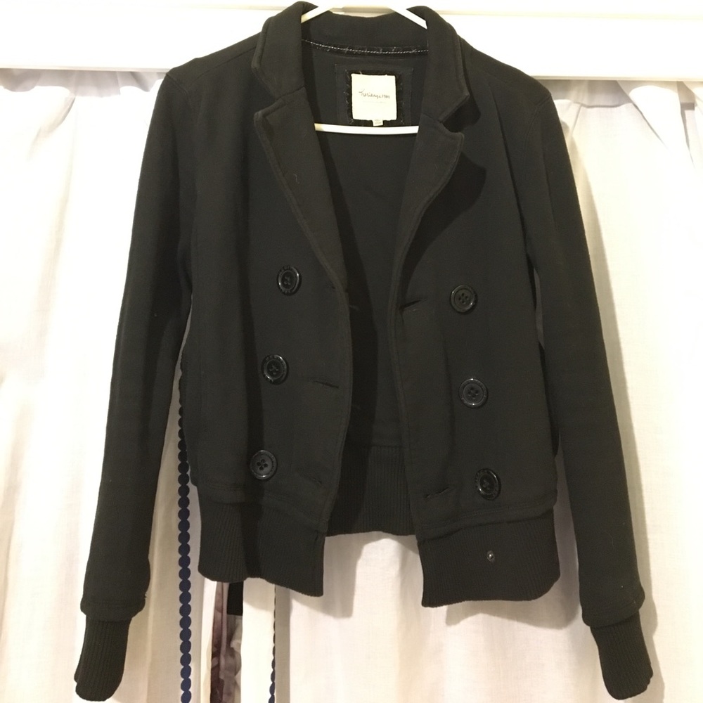Black cotton blazer