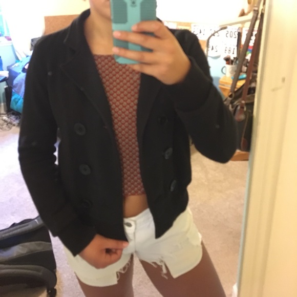 Black cotton blazer - Picture 2 of 2