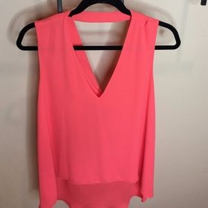 BCBG Maxazria Salmon Sleeveless Blouse