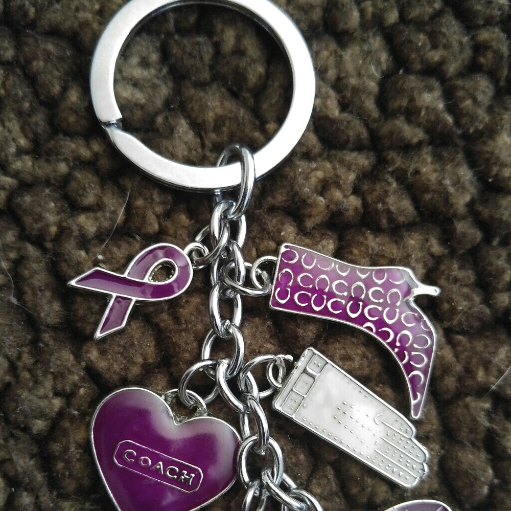 Coach breast cancer key chain