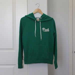 VS PINK Green Hoodie w/ Embroidery
