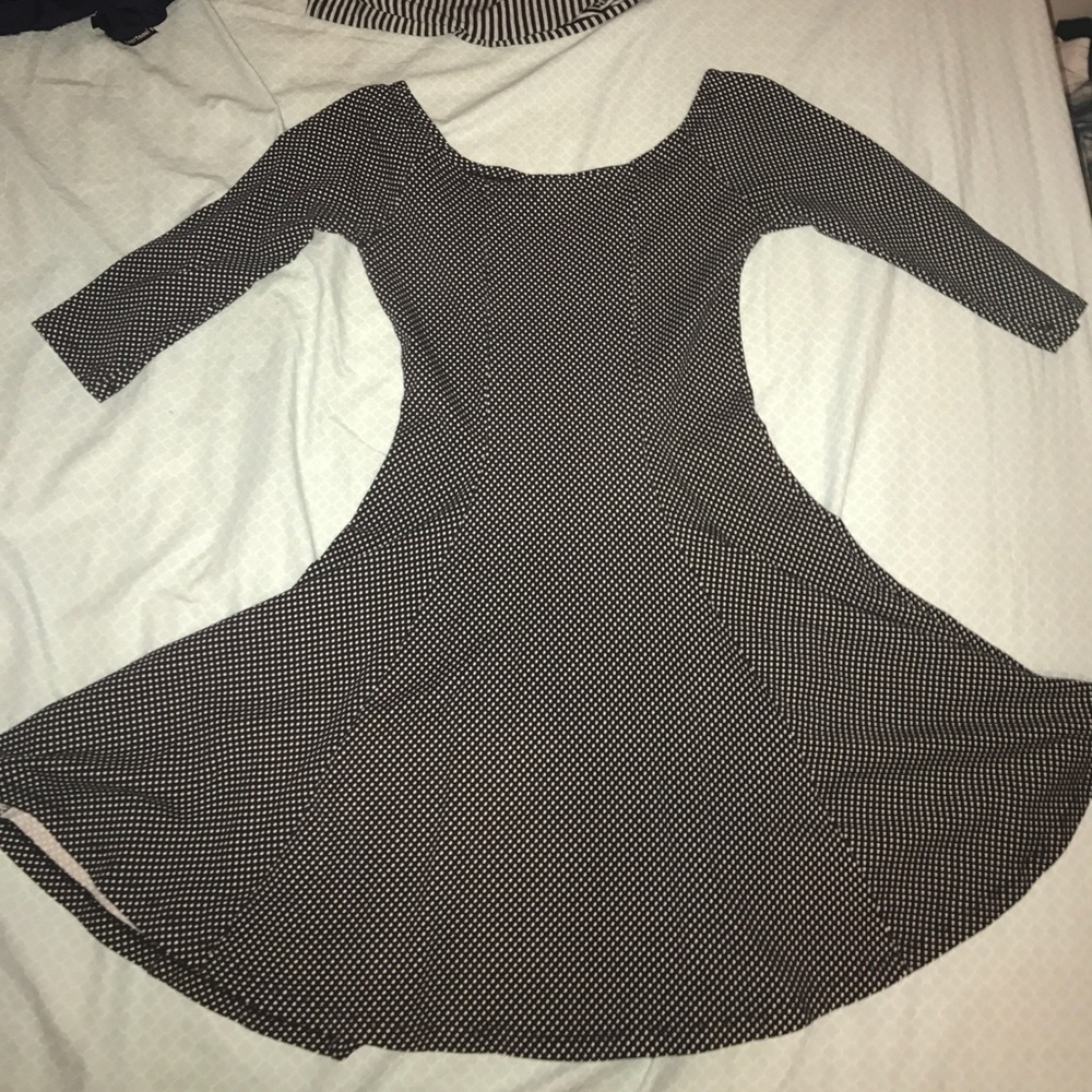 Mini black and white polka dot dress