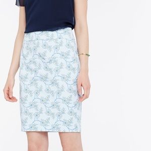 Ann Taylor floral vine pencil skirt