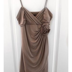 Ruched F21 Dress with Flower