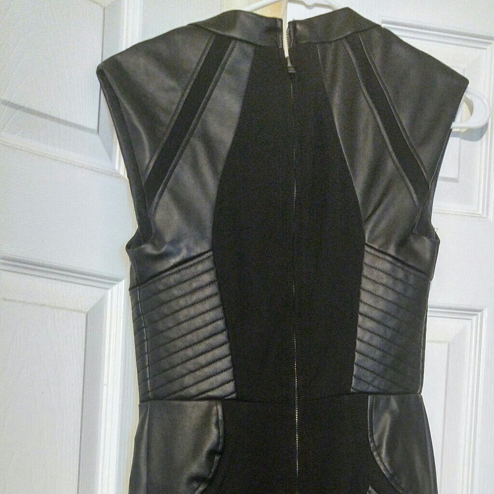 Faux leather dress