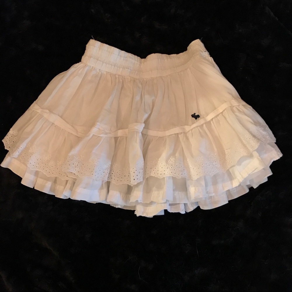ANF white linen skirt