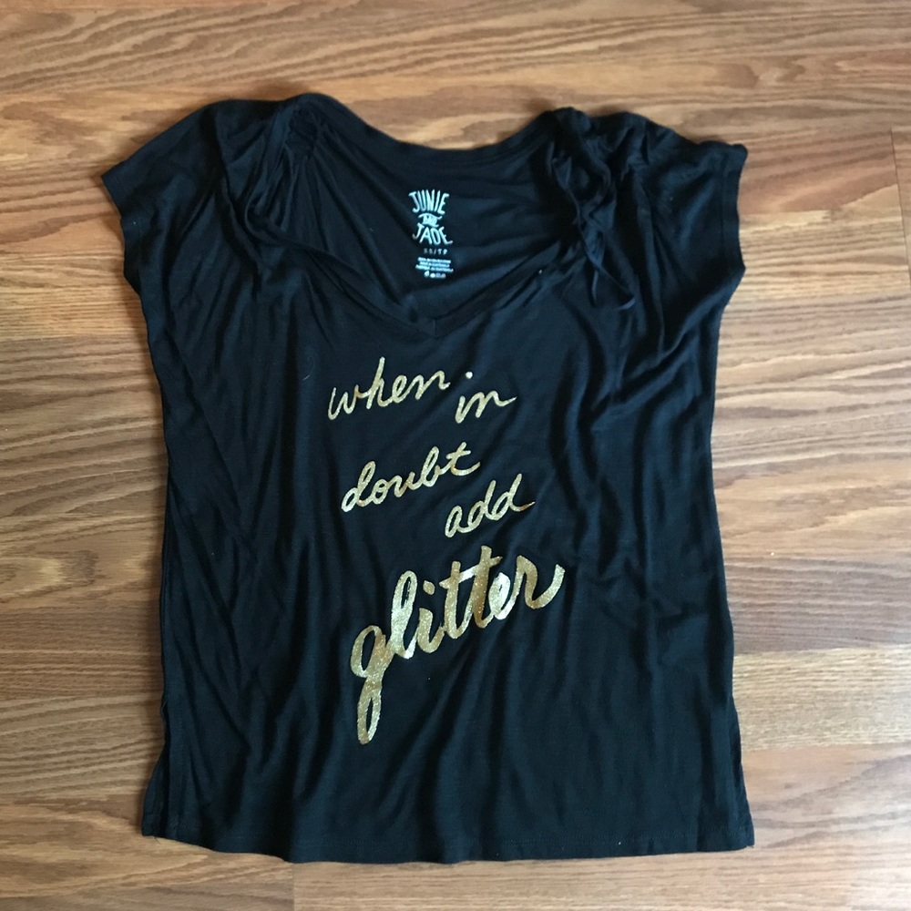 "When in doubt add glitter" Tee