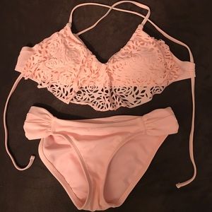 Light Pink Xhilaration Bikini TOP AND BOTTOM