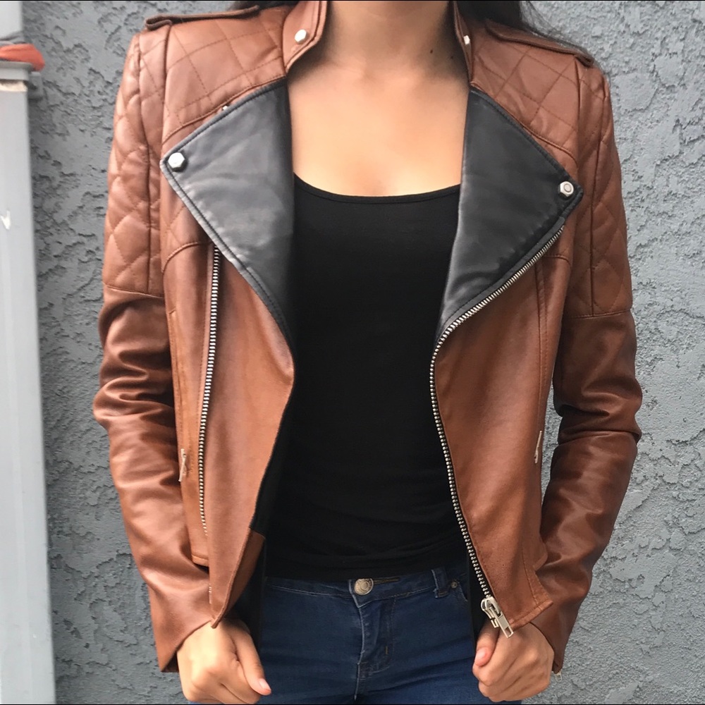 Faux leather jacket