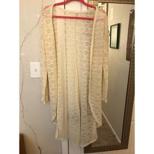 Long Tapered Crochet Sweater