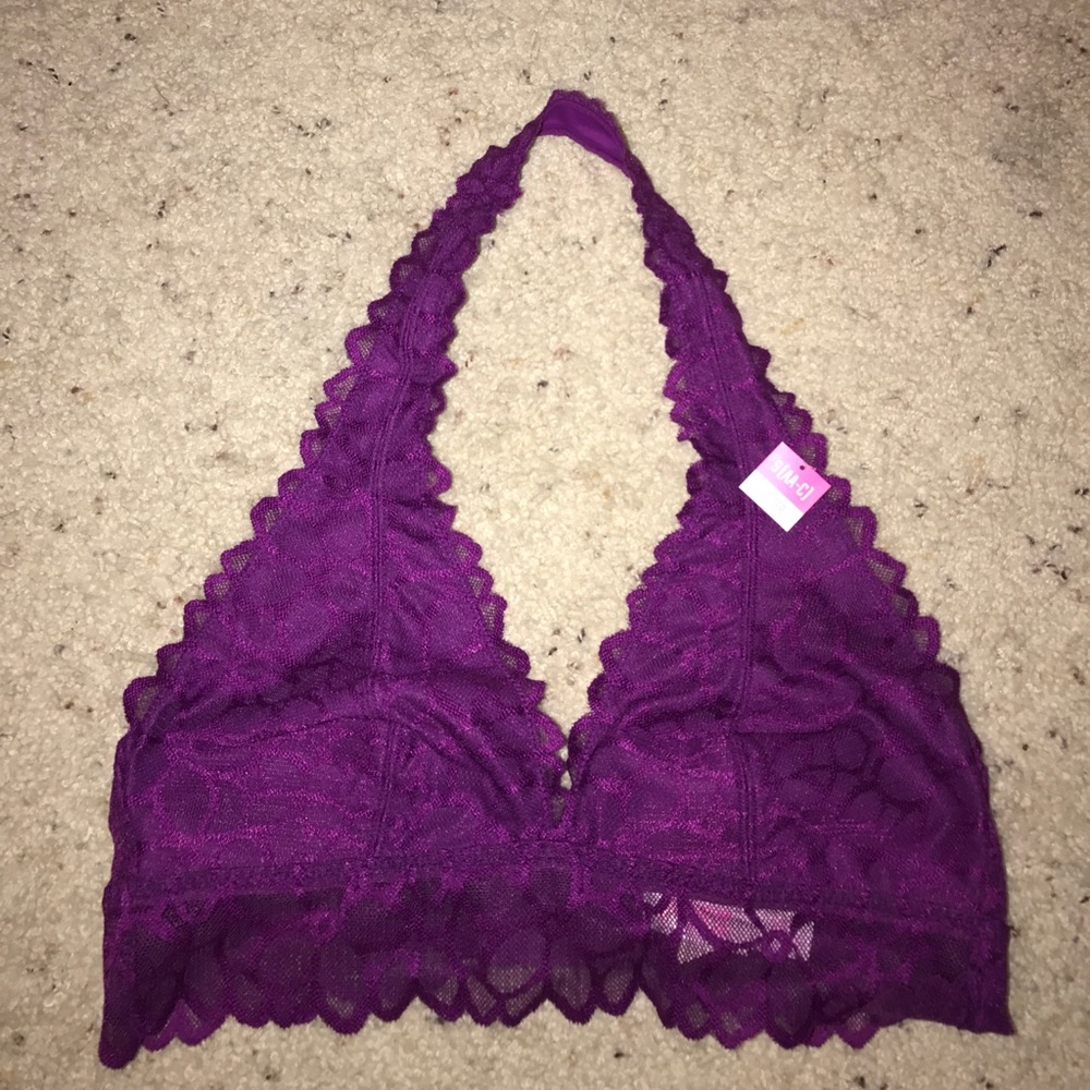 PINK Victoria Secret Halter Bralette - fuchsia