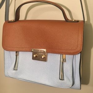 ASOS light blue/brown purse
