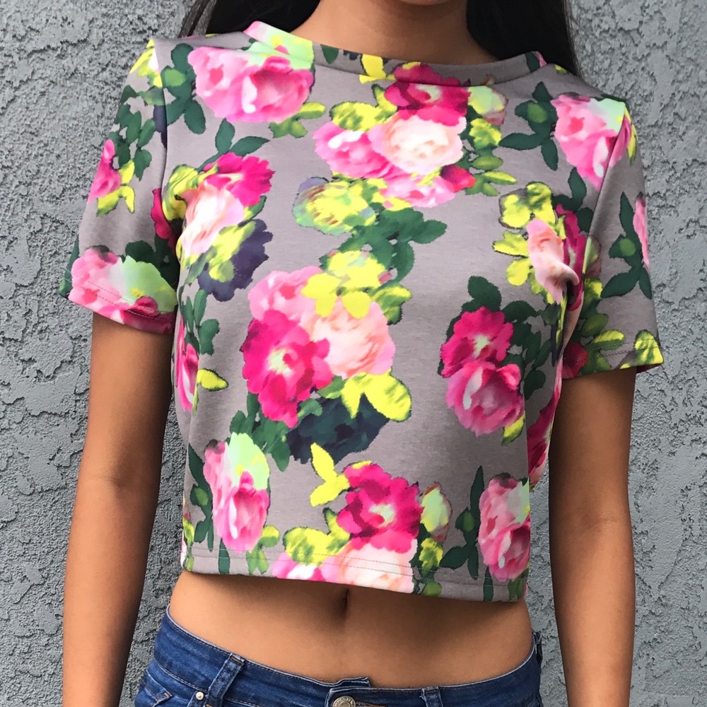 Flower crop top