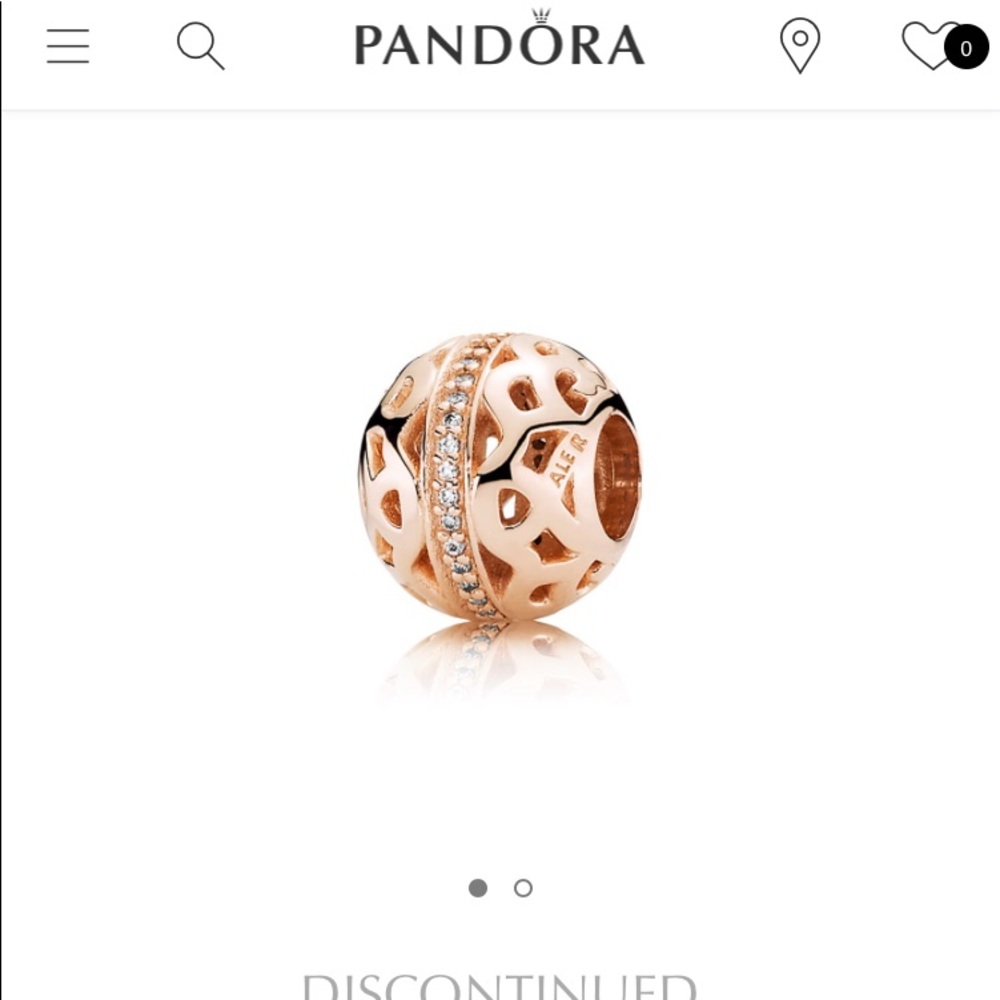 Retired Pandora Rose path to harmony bead