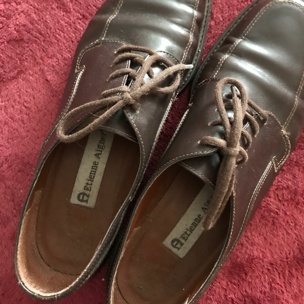 Ettiene Aigner VINTAGE brogues walnut brown Ws 8N - Picture 3 of 8
