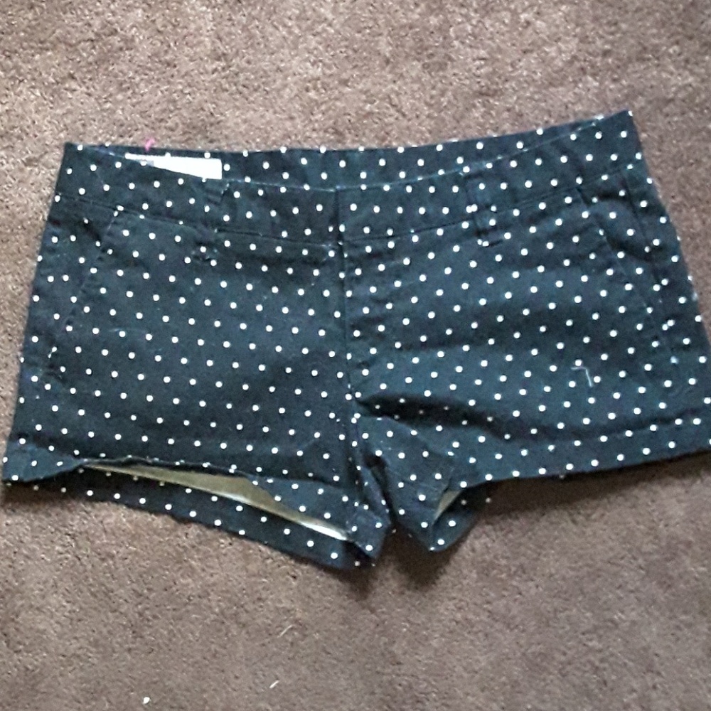 Black polka dot shorts