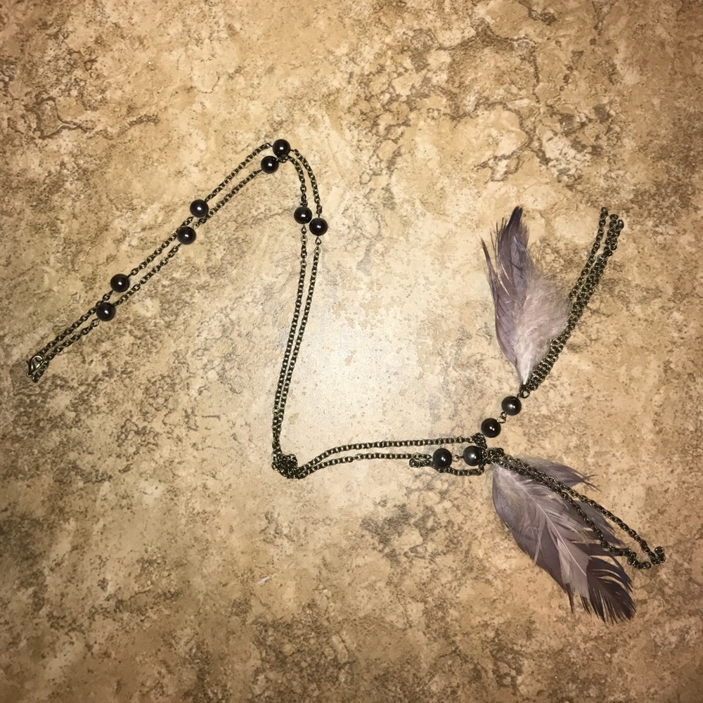 Long Feather Necklace
