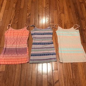3 Colorful Patterned Tank Tops