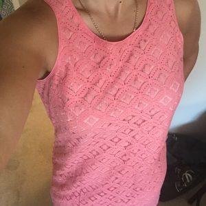 SOLD. Coral, pink lace dress 👗