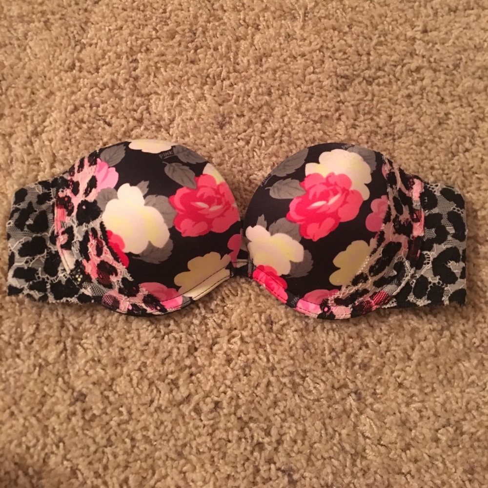 PINK Victoria's Secret Strapless Push Up Bra 32A