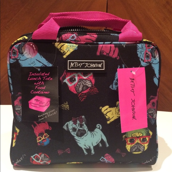 ❣SALE❣ Betsey Johnson Multi Pugs Lunch Tote + Tub