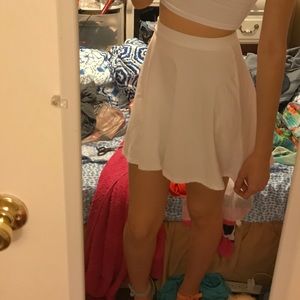 White skater skirt