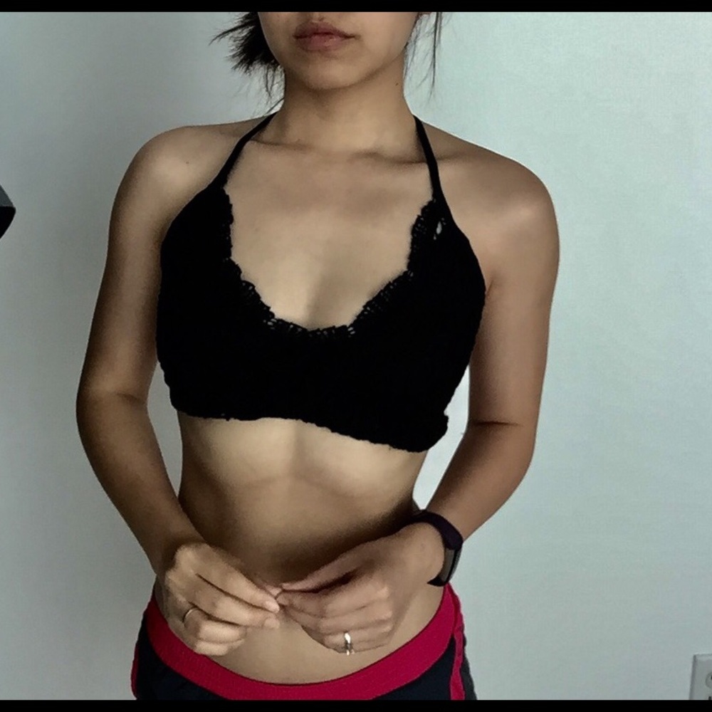 Black Floral Bralette