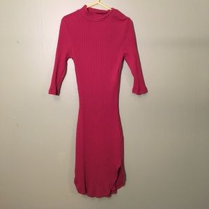 maroon bodycon dolphin dress
