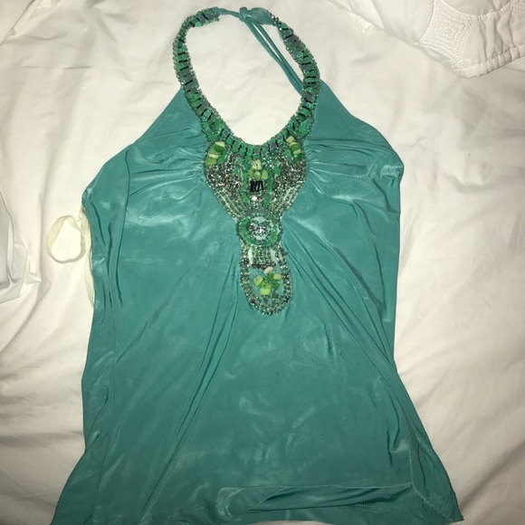 Jeweled halter top - Picture 1 of 3