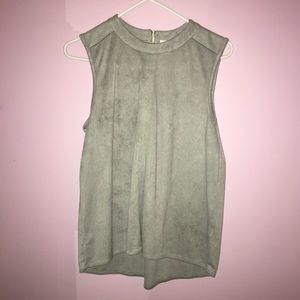 Gray velvet top