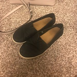 Madden girl slip on black shoes