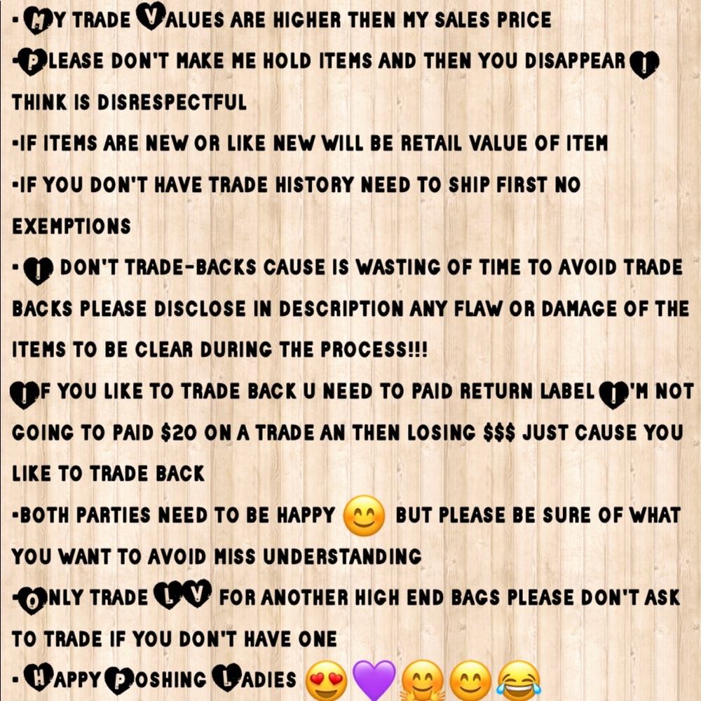 💜❤️TRADE RULES PLEASE READ❤️💜