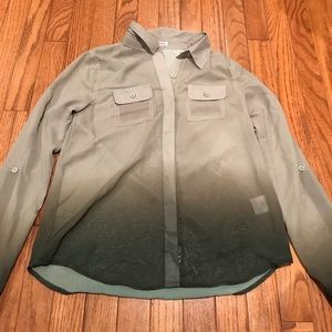 Sheer Green Ombré Blouse