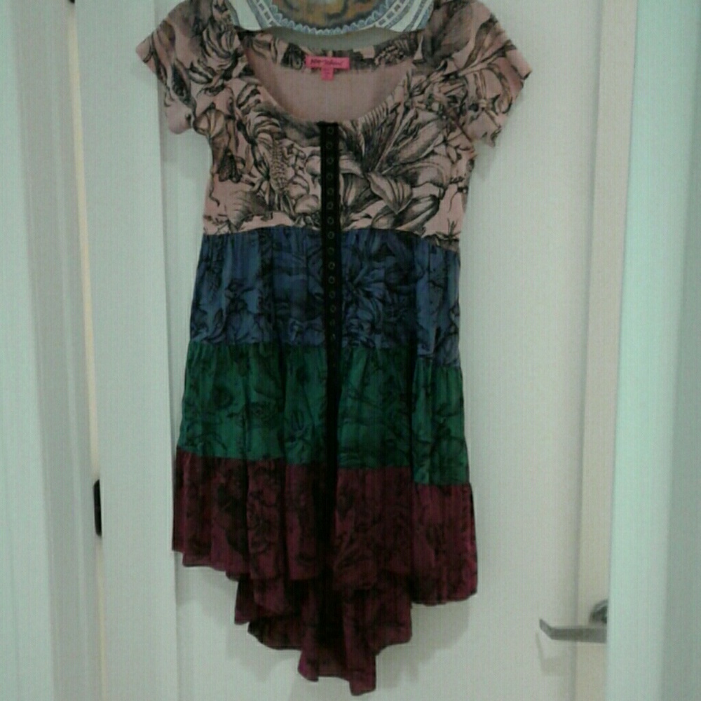 Betsey Johnson multi colored floral dress