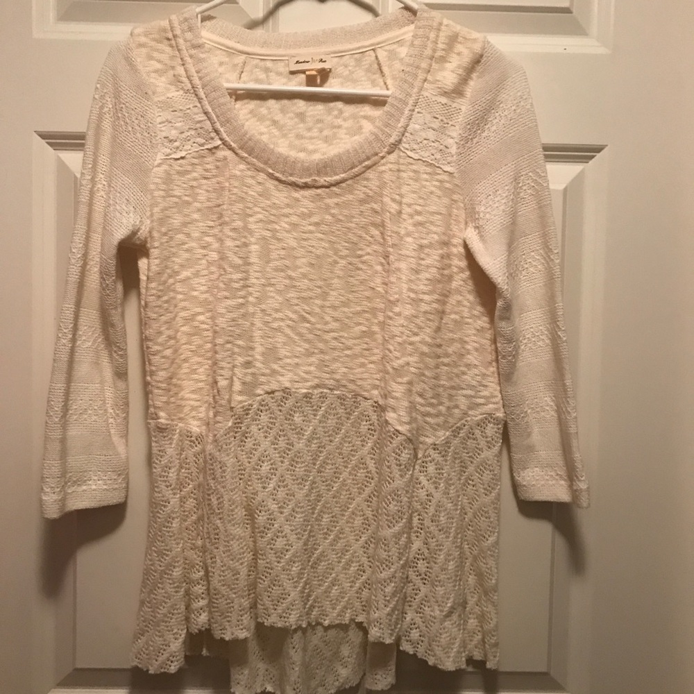 Anthropologie cream knit NWOT