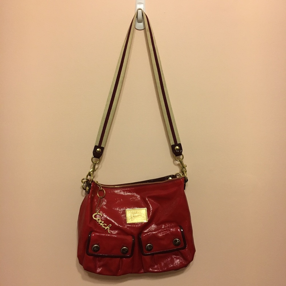 Red Leather Coach Bag