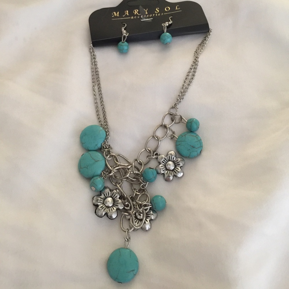 Necklace and earrings