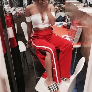 Pants - 🚫Sold🚫Track Button Snap Pants Pants - 🚫Sold🚫Track Button Snap Pants