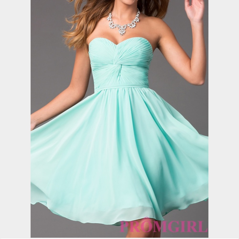 Mint strapless formal dress from Promgirl