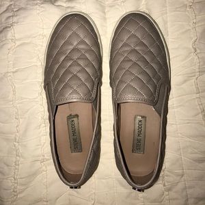 Steve Madden Quilted Leather Slip Ons