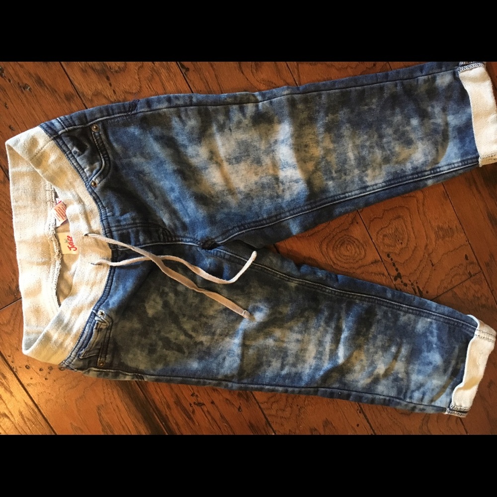 Justice Capri faded denim