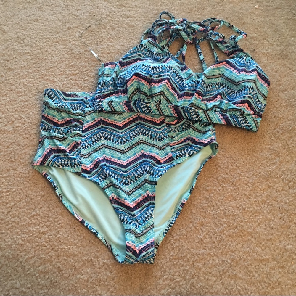 Tribal Print Plus Size Swimsuit