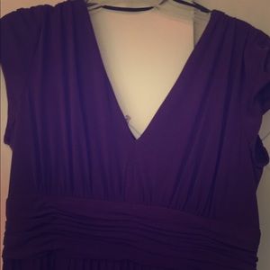 Deep Purple Jersey Knee-Length Dress