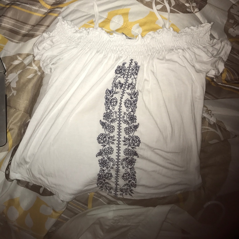 White off the shoulder top