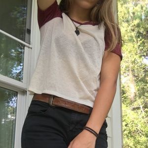 Small, red and white Urban Outfitters-BDG T-shirt